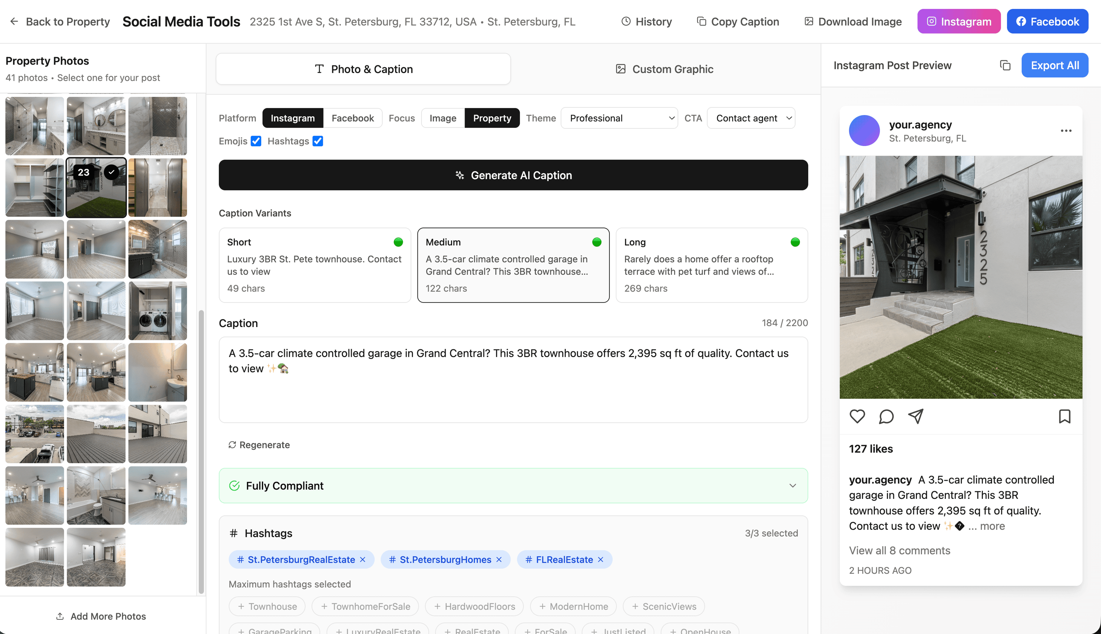 AI Social Media Tools for Real Estate - Generate engaging social media posts for your listings